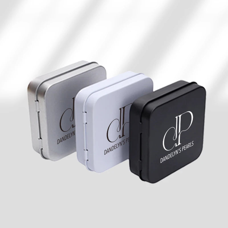 Promotion 70*70*23mm Empty Earphone Hinge Lid Box Custom Logo USB Disk Tin Packaging for Lipstick Perfume Tinplate Cosmetics