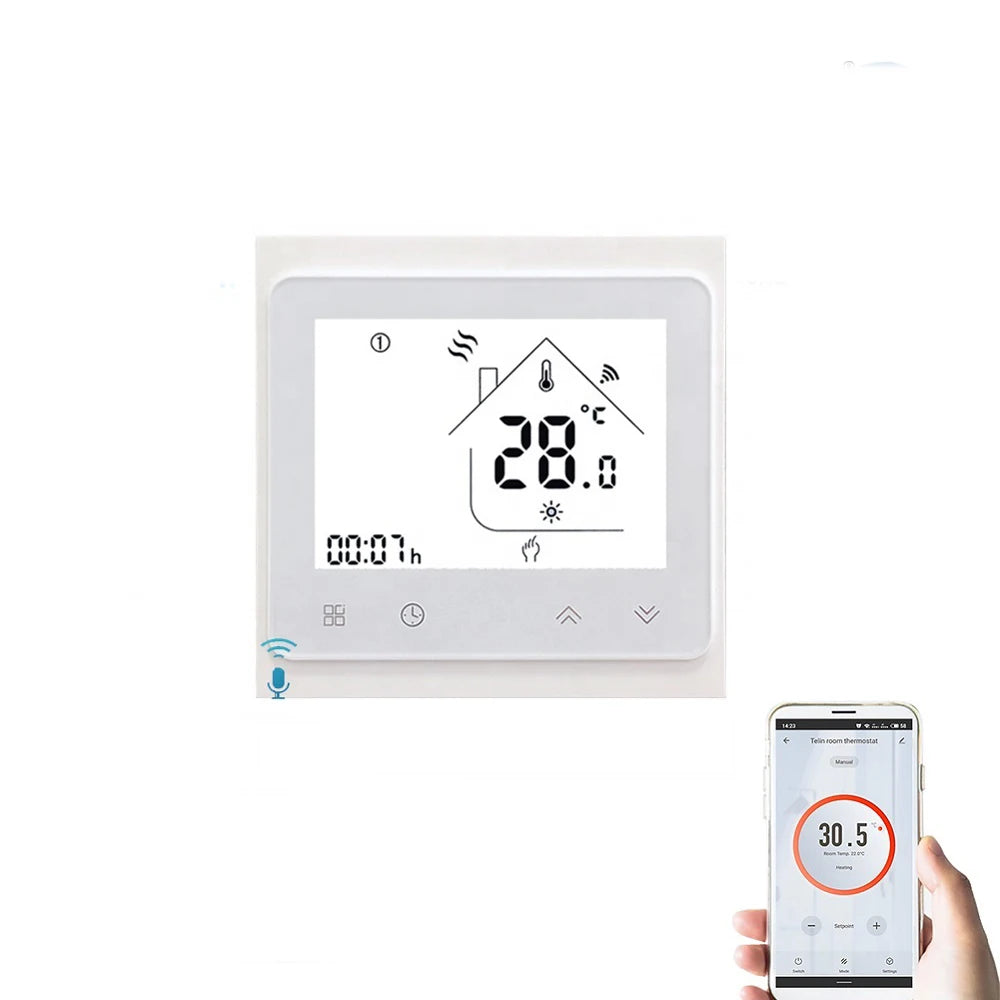 Smart Wireless Electric Water Floor Heater with Home Thermostat Controller Modern Design for Hotel Use Zigbee Wifi Connectivity