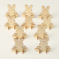 Wholesale 10 Pcs Unfinished Wooden Rabbit Ornaments for Easter DIY Crafts and Kids Painting Projects 10pcs Pack Dropshipping