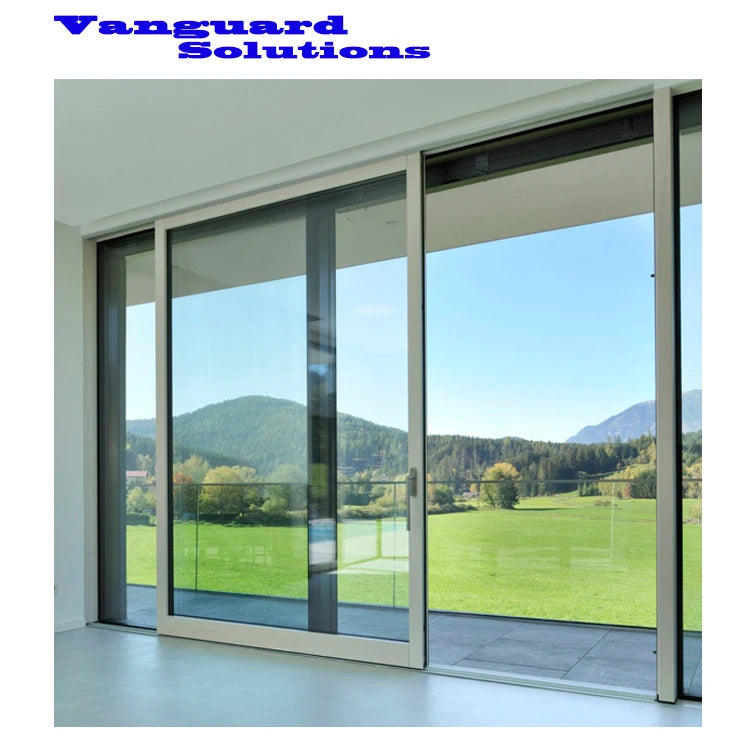 AS2047 Vanguard Solutions Aluminum Pivrt Glass Door Australia Standard Double Panels Swing Style