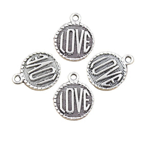 Charms Lettering love 18x15mm Tibetan Silver Color Pendants Antique Jewelry Making DIY Handmade Craft