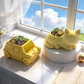 J10-322  Car Pot Plant Silicone Mold Creative Plaster Cement Ornaments Diy Flower Pot Decoration Molds