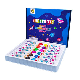 Popular Kids Indoor Entertainment Toys Dot Marker Pen Apron Paper Cut Set Kids DIY Drawing Toys Kits