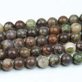 Natural Round Flower Jasper Green Rainforest Gemstone Loose Stone Beads for DIY Bracelets Making 6mm 8mm 10mm