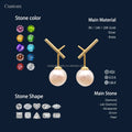 Woman's Jewelry Earring 14K Solid Gold Diamond Freshwater Pearl Daily Earring for Girls