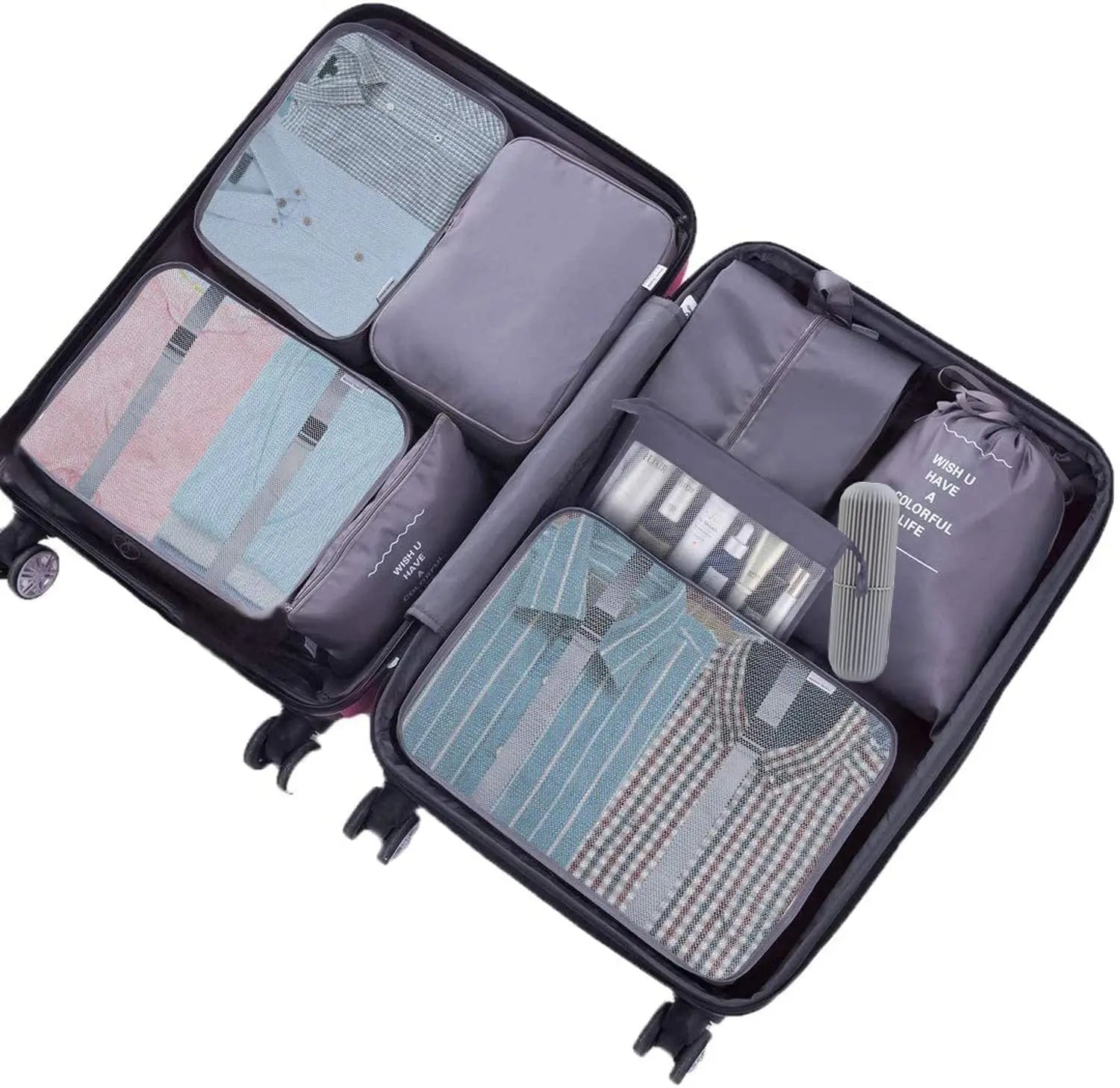 New Foldable Multi Functional Suitcase Storage Bag Organizers Packing Cubes Set Travel Luggage Organizer Luggage Storage Bags