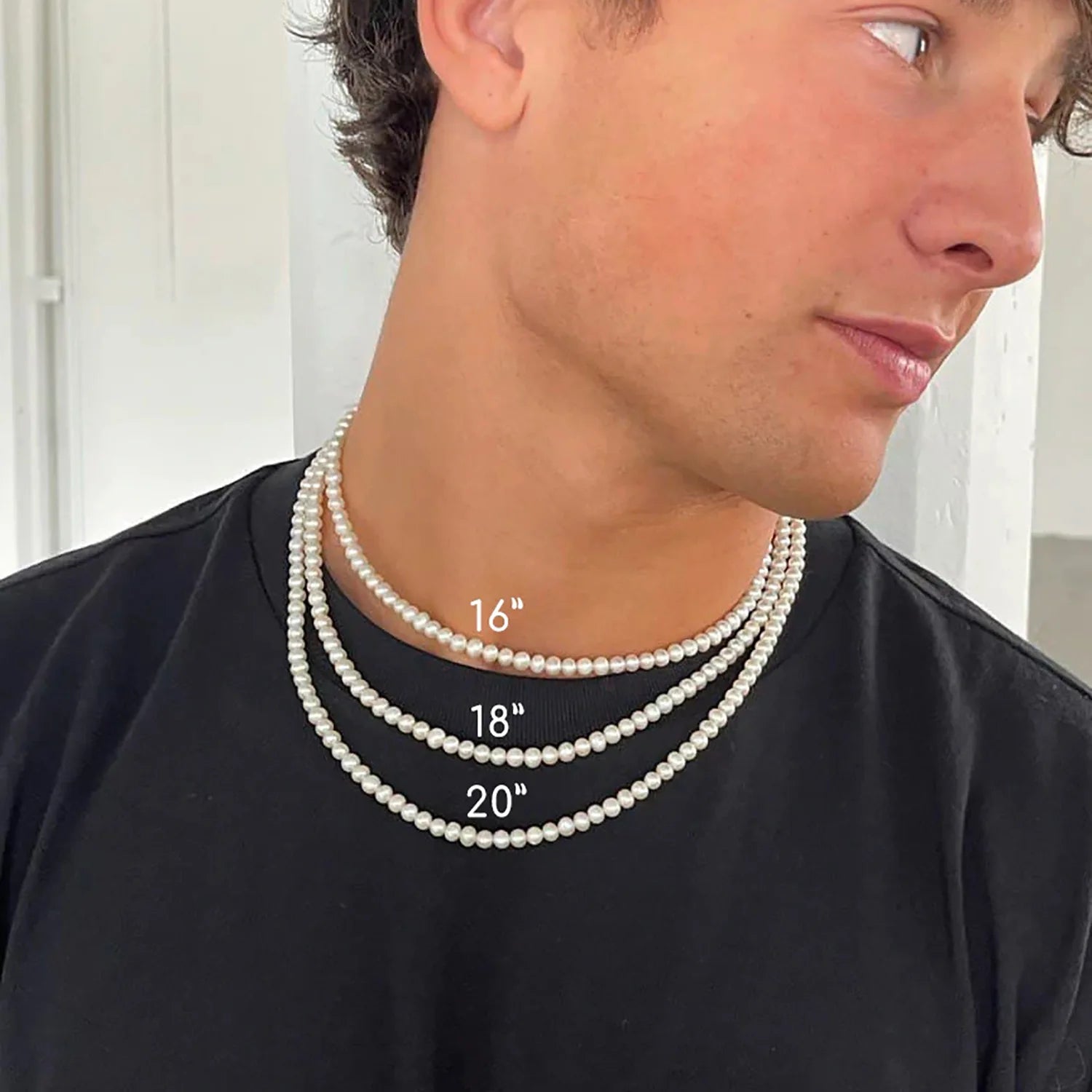 Luxury Tahitian Pearl Mens Jewellery Custom Freshwater Pearls Stone Beads Jewelry Minimalist Pearl CHOKER Necklace Men