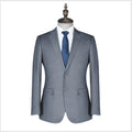 Business Suits Casual Men's Slim Grey Stripe Wool Work Clothes Custom
