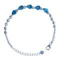 Factory Wholesale Rhodium Plated 925 Sterling Silver Pear Cut Natural London Blue Topaz Bracelet for Women Gift Party Wear