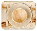 Disposable Leaf Palm Leaf Plates Set Disposable Bamboo Plates 10'' One Pack 10Pieces