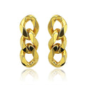 Long Tassel Stainless Steel Stud Earrings for Women Men Punk Hip Hop Jewelry Crossed Chain Style Statement Earrings