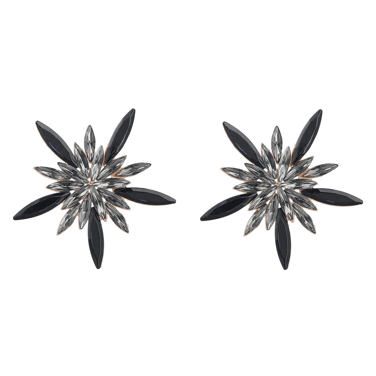 JL16680 Fashion Geometric Sparkle Earrings Women Crystal Stud Earrings Europe and America Jewelry Wholesale