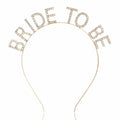 Wedding Party Suppliers White Bridal Veils Headbands Diamond Bride to Be Tiara Bride Hair Accessories