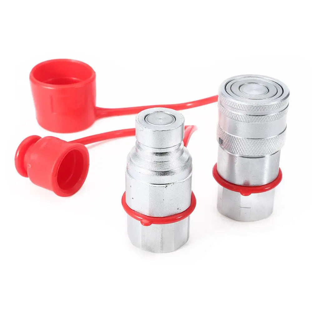 1/2" NPT Thread Carbon Steel High Pressure Flat Face Quick Connect Coupler