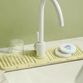 Silicone Faucet Handle Drip Catcher Tray Splash-Proof Sink Faucet Silicone Draining Pad Kitchen Faucet Sink Splash Guard