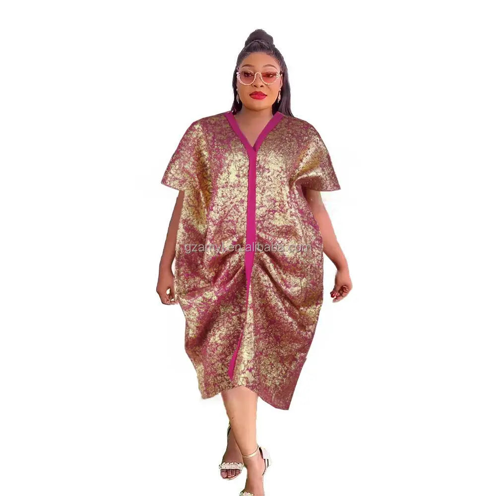 Special Offer Latest African Dress Styles for Women Gold Stamping Net Fabric 2 Piece Prom Dress Direct From Africa