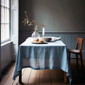 Stonewashed Linen Restaurant Tablecloth High Quality 100% French Natural Pure Flax Linen Table Cloth