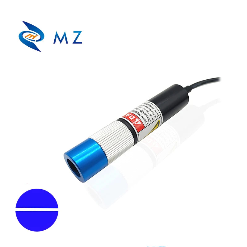 Hot Selling Compact Mini Adjustable Focusing D16mm 450nm 20mW 5V Glass Lens Blue Line Laser Module With Bracket and Power Supply