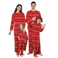 Women Sleepwear 2025 Christmas New Parent-Child Home Set Printed Full Flower Red Pajamas