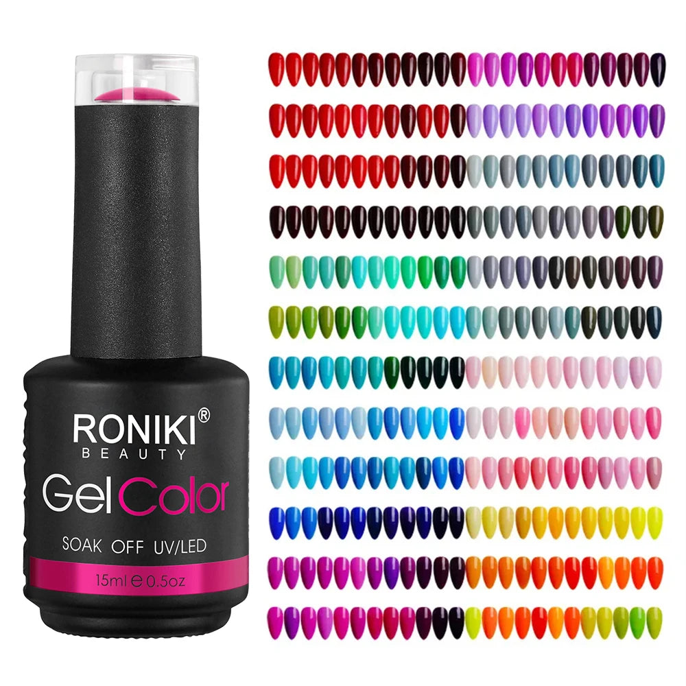 RONIKI HEMA FREE 3000 Colors Nail Gel Polish 15ml NEW Color Bottle Match New Uv Gel Nail Polish