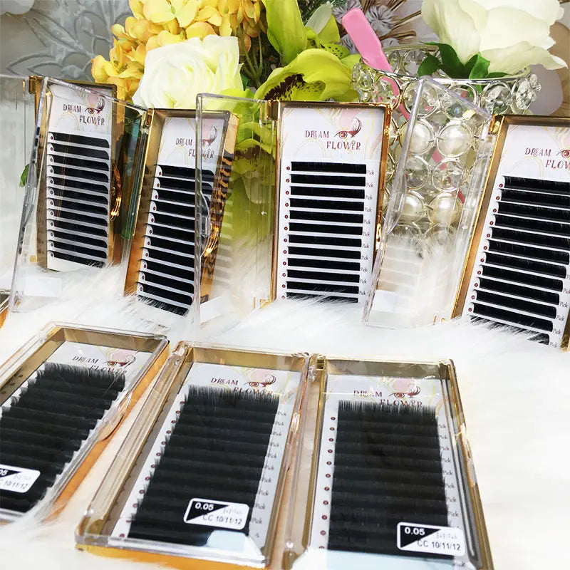 DF Matte Premium Easy Fan Eyelash Extention Mink Easy Fan Russian Volume Lashes Natural Easy Fan Volume Eyelashes Extension MegaBDM
