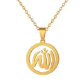 Stainless Steel Round Pendant Necklace Stainless Steel Pendant Necklace Female Jewelry