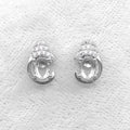 Sterling Silver 4*6mm Semi Mount Stud Earrings Empty Support Blank Claws Setting S925 Base Without Center Stone for DIY Inlay
