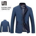 2025 New Autumn Winter Men's Stand Collar Coat Business Casual Outwear Jacket Thick Warm Windproof Office Coat Wholesale
