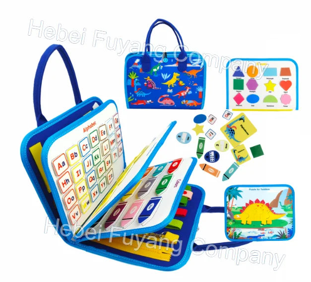 New Arrivals Design Educational Montessori Kids Autism Eco-friendly Felt Busy Board 5 to 7 Years Toddlers