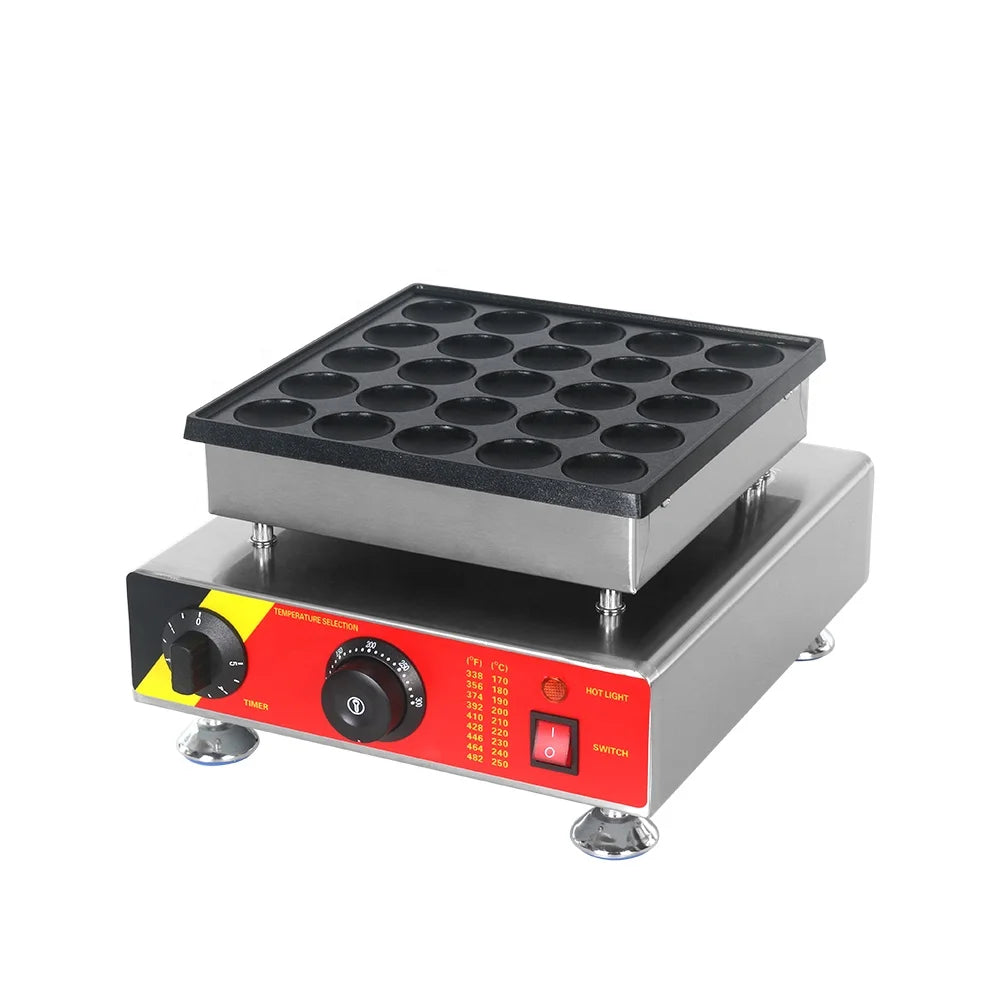 25 Pcs Commerical Machine for Making Pancakes Mini Pancakes Waffle Machine Poffertjes Grill CE Approved