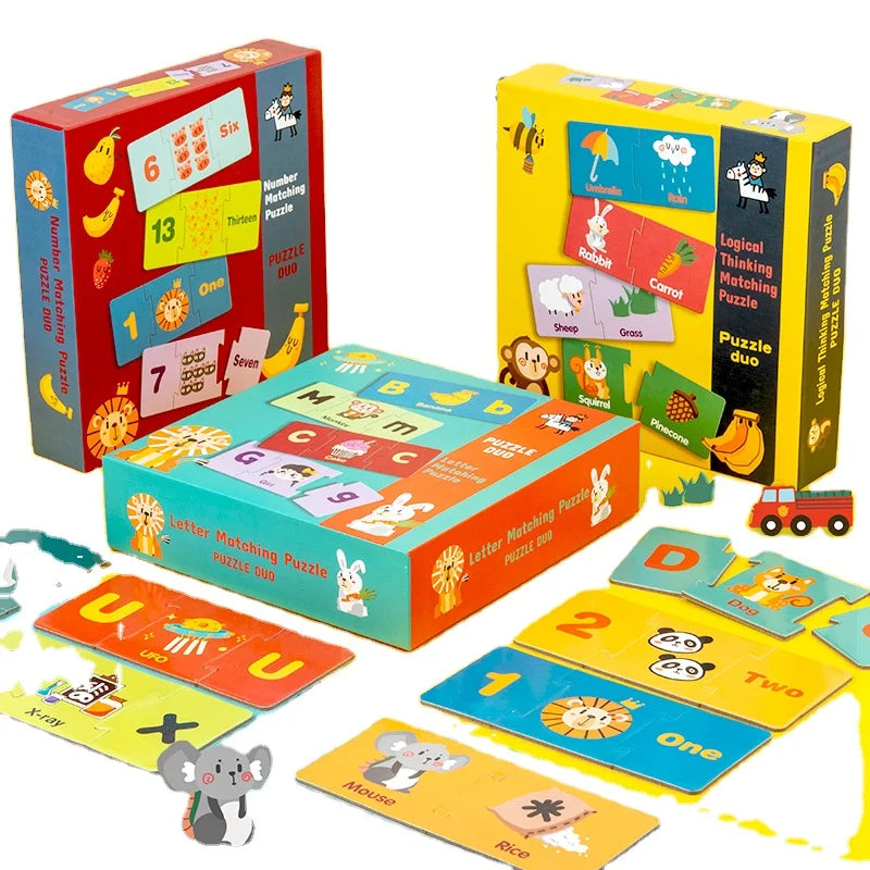 Early  Educational Number Matching Puzzle with Five Theme Promoting Cognitive Development Formative Toys CPC & CE