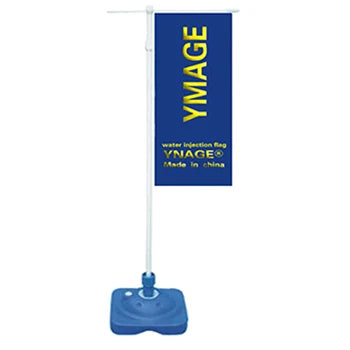 Customized Black Flagpole with Base for Promotional Outdoor Water Filled Flags