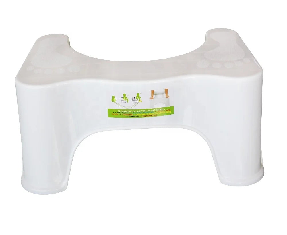 Plastic Toilet Stool Squatting Fits All Toilets and Bathroom Squat Potty Position Help Relieve Constipation
