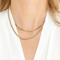 EManco Stainless Steel Box Chain Choker Necklace Gold Color Necklaces for Women Trendy Jewelry Wholesale MegaBDM
