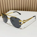 2023 Fashion Ins Luxury Brand Oversized Shades Uv400 Designer Sunglasses Sun Glasses Men Women High Quality Metal Frames