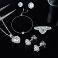 Abiding Jewelry Wholesale Sterling Silver 925 Jewellery Moissanite Heart Necklace Jewelry Sets