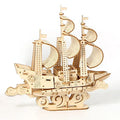 Laser Cut Basswood Ocean Sailboat Model Wood Crafts Ship Decor DIY Educational Toys 3D Wooden Puzzle for Adults Kids