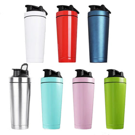 FX Factory Custom Logo 720ml Double Wall 304 Stainless Steel Leak-Proof Eco-Friendly Shaker Bottle 12-24hr Thermal Insulation