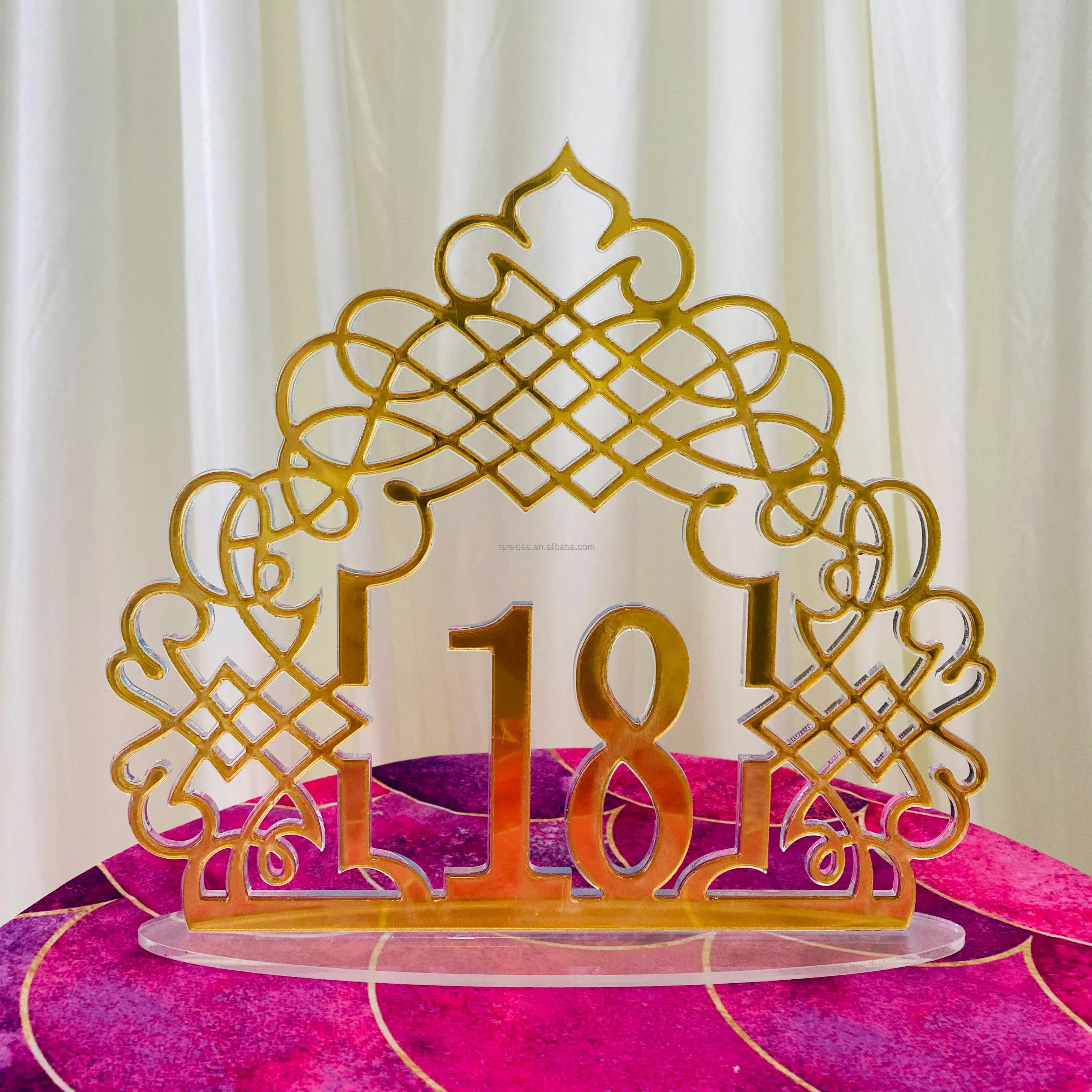 Wedding Decoration Supplies Gold Acrylic Table Numbers for Wedding Table Numbers