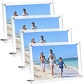 Clear Acrylic Photo Frame Magnetic Screw Mount Desktop Picture Frame Family Wedding Photo Display Acrylic Picture Holder