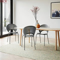 Modern Nordic Curved Shape Solid Wood Stackable Dining Side Chair for Home Kitchen Living Room Cafe Event Hotel Restaurant