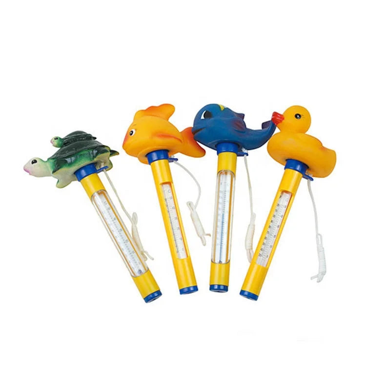 Animals Floating Swimming Pool and Spa Yellow Duck Bule Whale Turtle Plastic Pool Thermometers