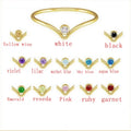 Luxury Gift Items Gold Filled Jewelry Engagement Tiny v Shaped Wedding Rings Gold