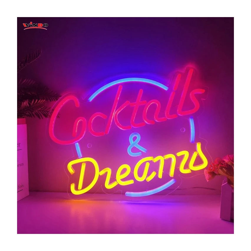 Dropshipping Free Design Custom Led Neon Light Name Custom Drop Shipping Cocktail Neon Sign