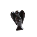 Huiying 2 inch Wholesale Price Hand Carved Natural Crystal Gemstone black obsidian angel Crafts