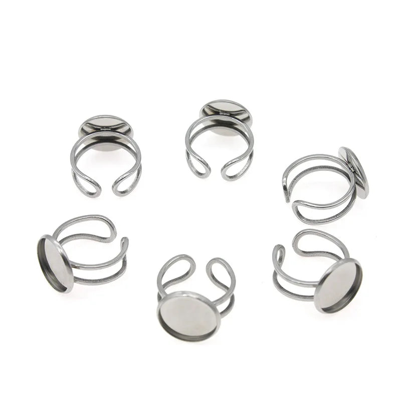 DIY Handmade Accessories Make Jewelry Best-selling Stainless Steel Ring Findings Bottom