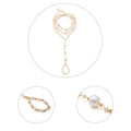 Elegant Pearl Anklet Ring Gold Barefoot Sandals Wedding Ankle Bracelet Beach Wedding Foot Chain for Women and Girls