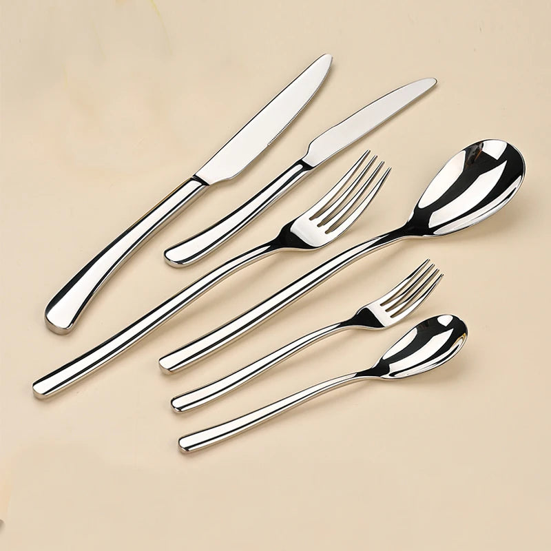 High Quality Durable Modern Flatware Cutlery Set Hotel Customize 304 Stainless Steel Knife Fork Set Restaurant Cutlery