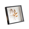 Rectangle square Black White Flower Mdf Acrylic Wooden 3d Shadow Boxes Frame Wood Shadow Box with clear Lid