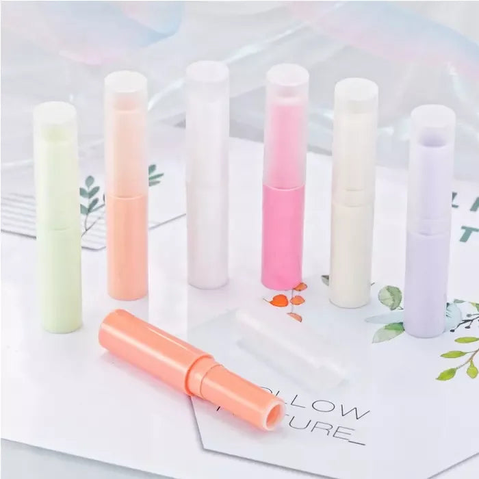 Wholesale Makeup DIY Tools White Green Purple Color Plastic Empty 4g 4ml Cosmetic Packaging Tubes Slim Lipstick Tube